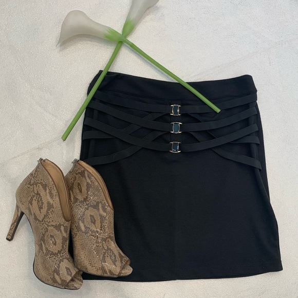 Kardashian Kollection Dresses & Skirts - ⭐️NWT Kardashian Kollection black  belted skirt